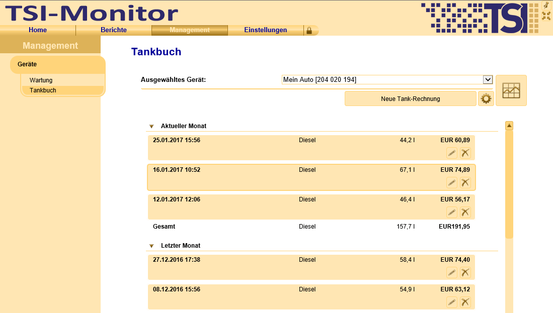 Tankrechnungen