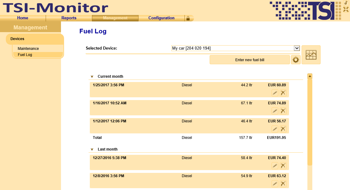 Fuel Log