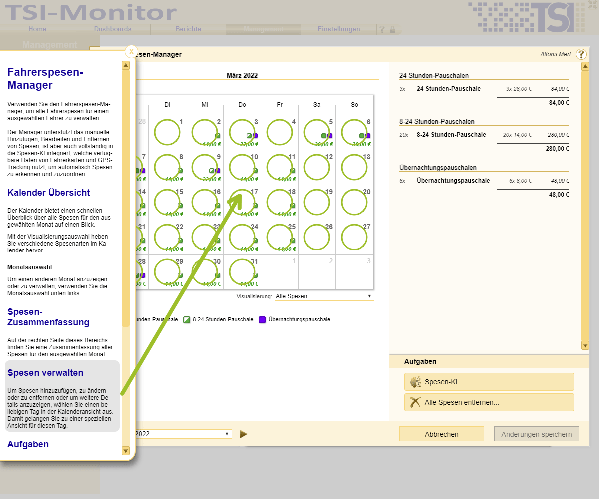 Die Kontext-sensitive, interaktive Online-Hilfe unterstützt bei allen Fragen.