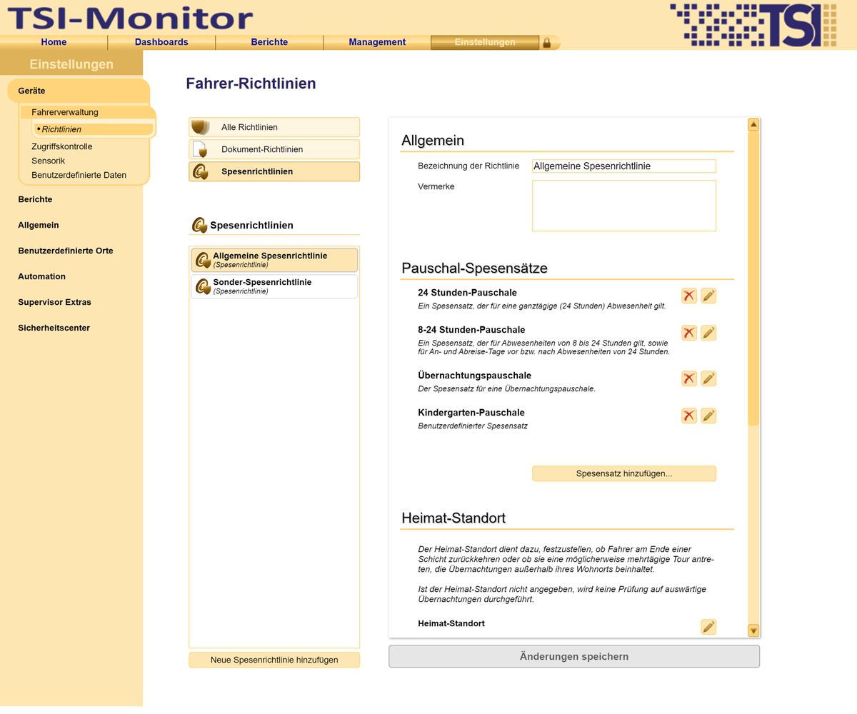 Passen Sie den Spesen-Manager mit Spesenrichtlinien individuell an Ihre Anforderungen an.