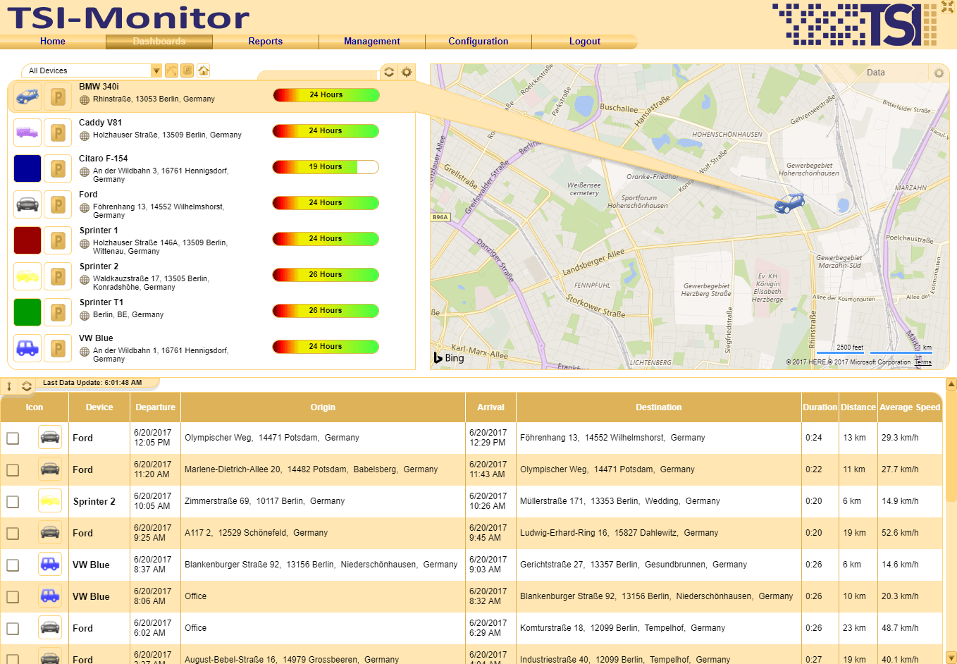 Live dispatching
                with GPS