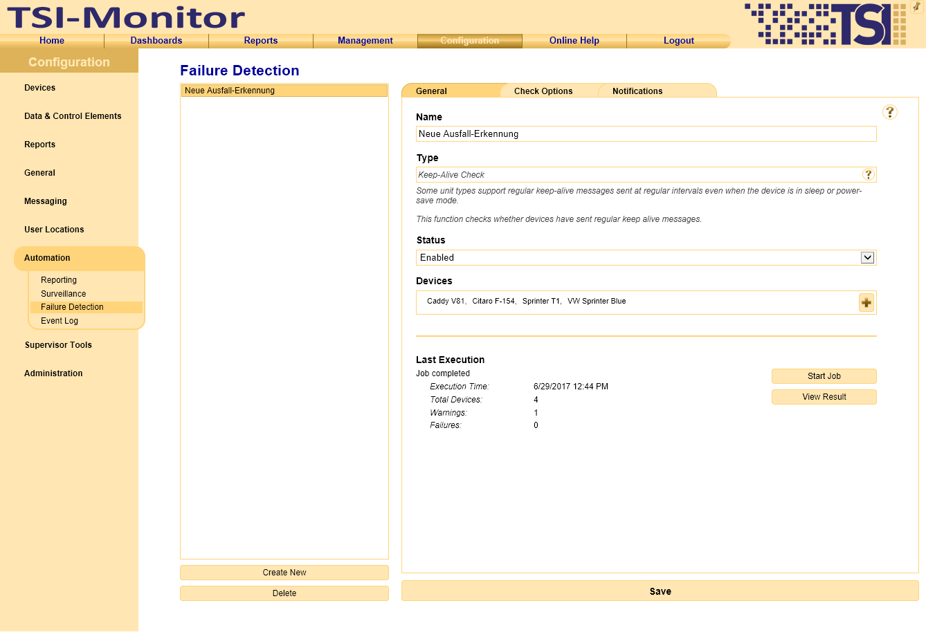 Automatic Failure Detection